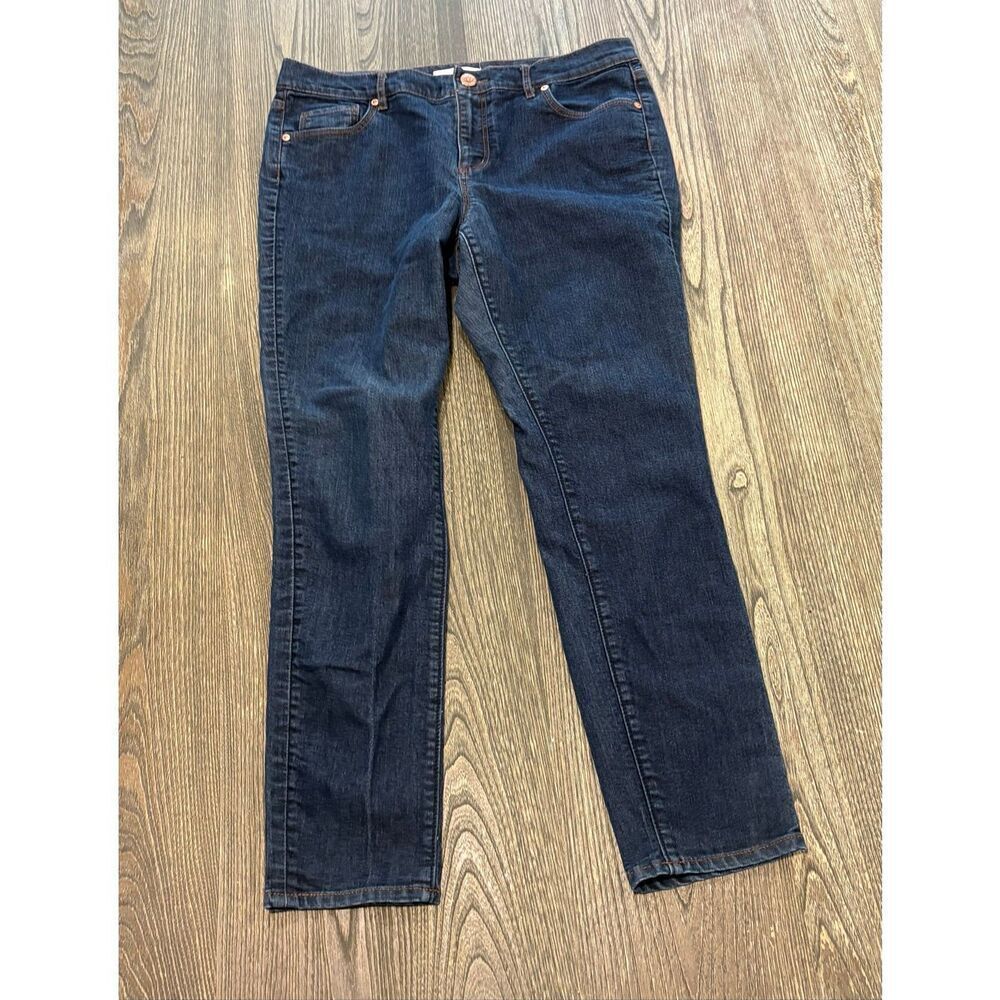 Ann Taylor LOFT Modern Skinny Jeans Low Rise Denim Dark Wash Blue Size 30/10
